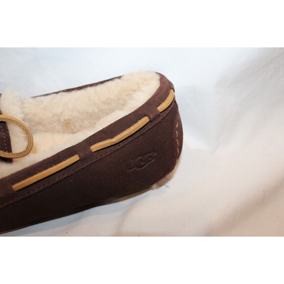 UGG Australia Olsen Tie Slip-On Loafer Slippers Men's Expresso Brown 8 NEW - Picture 4 of 6